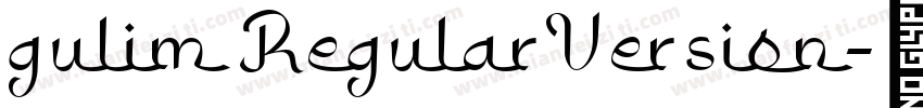 gulim RegularVersion字体转换